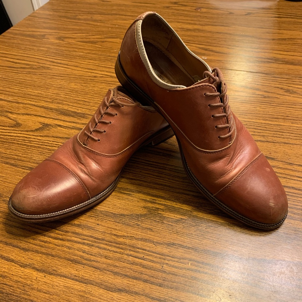Johnston & Murphy cap toe dress shoes